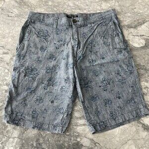 Banana Republic Floral Chino Bermuda Shorts Gray 31